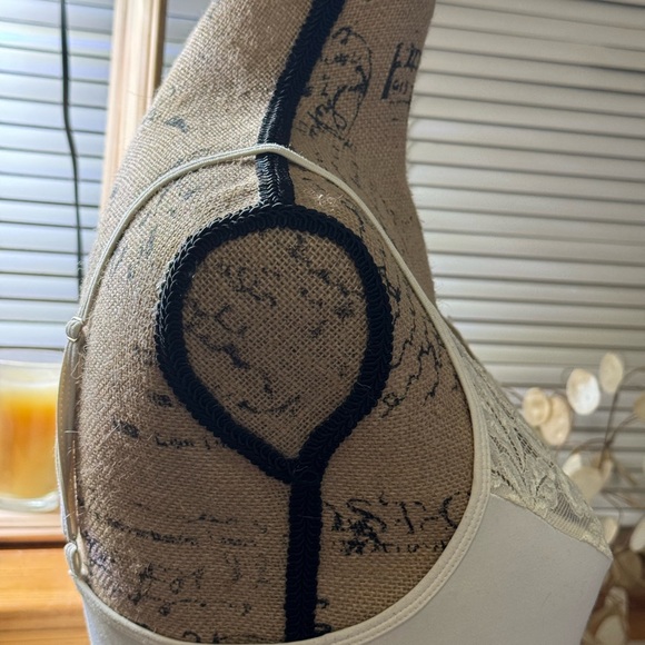 WHBM cream colored, lace lined nighty. Adjustable spaghetti straps. Size Small. - Picture 11 of 16